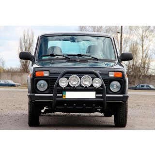 Bullbar QT007 Negru (Otel Inoxidabil) Lada Niva та Urban 1977- foto 1