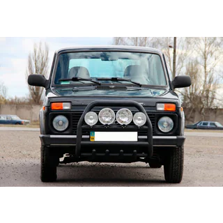 Bullbar QT007 Negru (Otel Inoxidabil) foto 1
