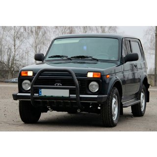 Bullbar QT007 Negru (Otel Inoxidabil) Lada Niva та Urban 1977- foto 2