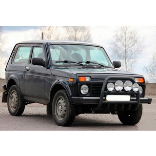 Bullbar QT007 Negru (Otel Inoxidabil) Lada Niva та Urban 1977- foto 3