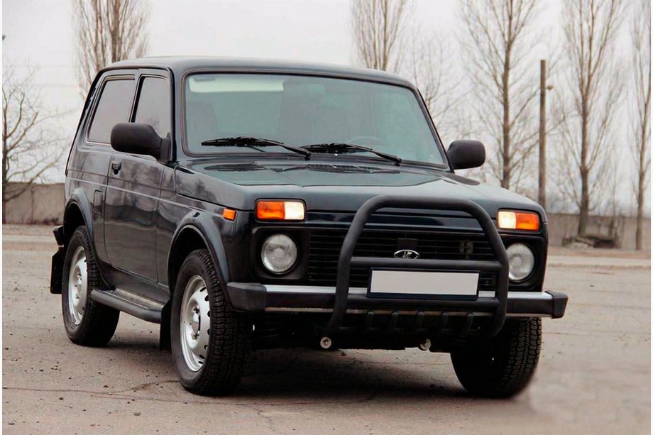 Lada Niva și Urban 1977- Bullbar QT007 Negru (Otel Inoxidabil) Foto 5