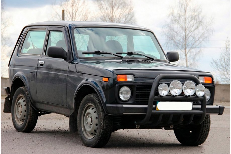 Lada Niva și Urban 1977- Bullbar QT007 Negru (Otel Inoxidabil) Foto 3