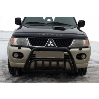 Bullbar WT002 Negru (Otel Inoxidabil) Mitsubishi Pajero Sport 1996-2007
