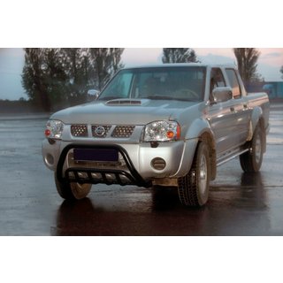 Bullbar WT002 Negru (Otel Inoxidabil) Nissan NP300 1999-2015 foto 1