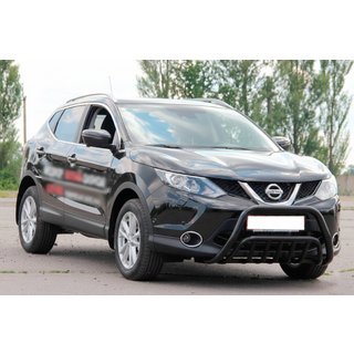 Bullbar WT002 Negru (Otel Inoxidabil) Nissan Qashqai 2014-2021 foto 3