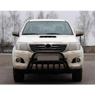 Bullbar WT002 Negru (Otel Inoxidabil) Toyota Hilux 2006-2015 foto 1
