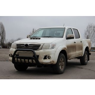 Bullbar WT002 Negru (Otel Inoxidabil) Toyota Hilux 2006-2015 foto 3