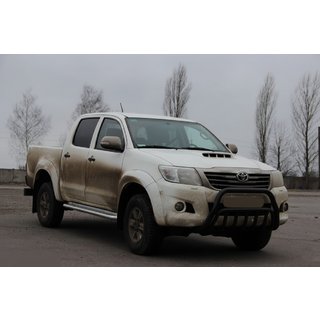 Bullbar WT002 Negru (Otel Inoxidabil) Toyota Hilux 2006-2015 foto 2
