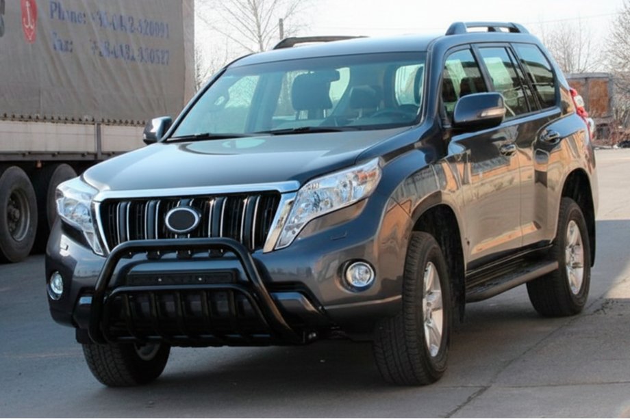 Toyota Land Cruiser Prado 150 2009-2023 Bullbar WT002 Negru (Otel Inoxidabil) Foto 3