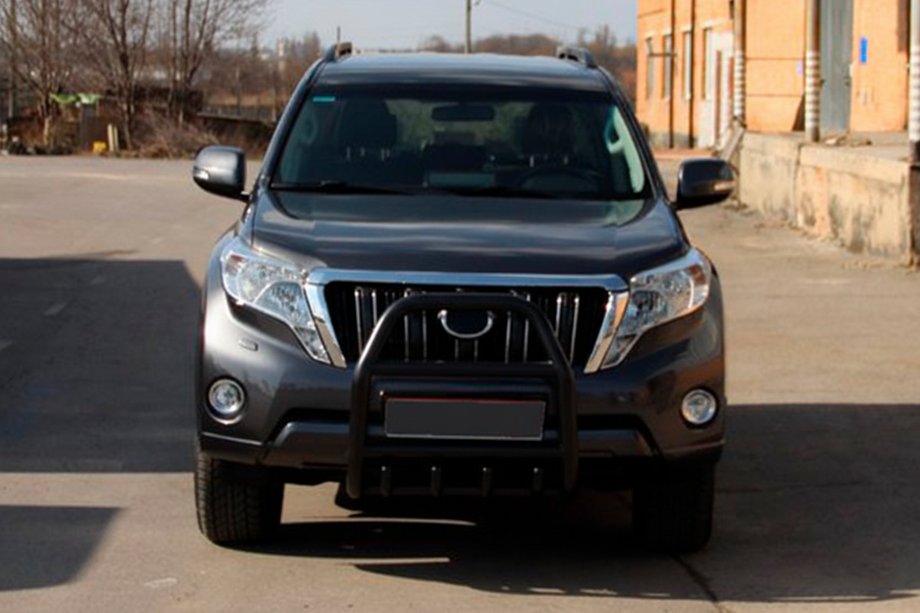 Toyota Land Cruiser Prado 150 2009-2023 Bullbar QT007 Negru (Otel Inoxidabil) Foto 3
