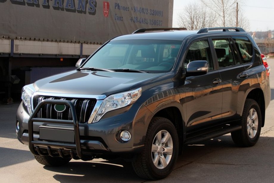 Toyota Land Cruiser Prado 150 2009-2023 Bullbar QT007 Negru (Otel Inoxidabil) Foto 2