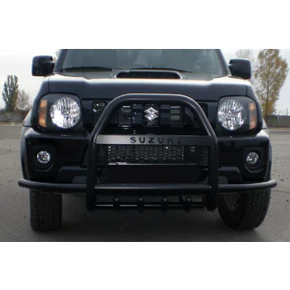 Bull bar QT007-Exclusive Black (cu inscriptionare, inox) foto 2