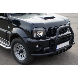 Bull bar QT007-Exclusive Black (cu inscriptionare, inox) Suzuki Jimny 1998-2018 foto 4