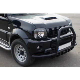 Bull bar QT007-Exclusive Black (cu inscriptionare, inox) foto 4