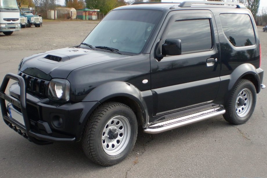 Suzuki Jimny 1998-2018 Bull bar QT007-Exclusive Black (cu inscriptionare, inox) Foto 7