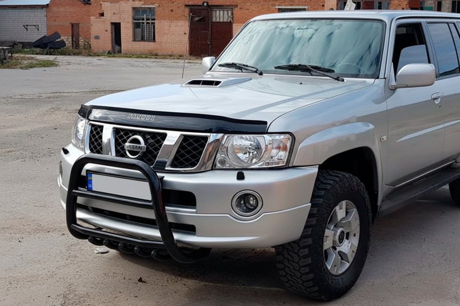 Nissan Patrol Y61 1997-2011 Bullbar QT007 Negru (Otel Inoxidabil) Foto 2