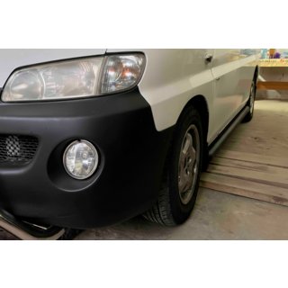 Bare Laterale BB002 Negru (2 buc, Otel Inoxidabil) Hyundai H200, H1, Starex 1998-2007 foto 3