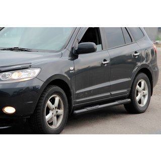 Bare Laterale B3 Black (2 buc, otel inoxidabil) Hyundai Santa Fe 2 2006-2012 foto 1