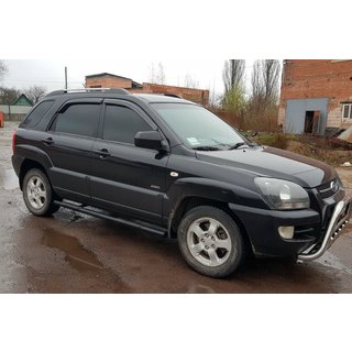 Tevi Laterale Black (2 buc, Otel Inoxidabil) Kia Sportage 2004-2010 foto 3
