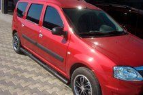 Renault Logan MCV 2005-2013 Bare Laterale Black (2 buc, Otel Inoxidabil) foto 1