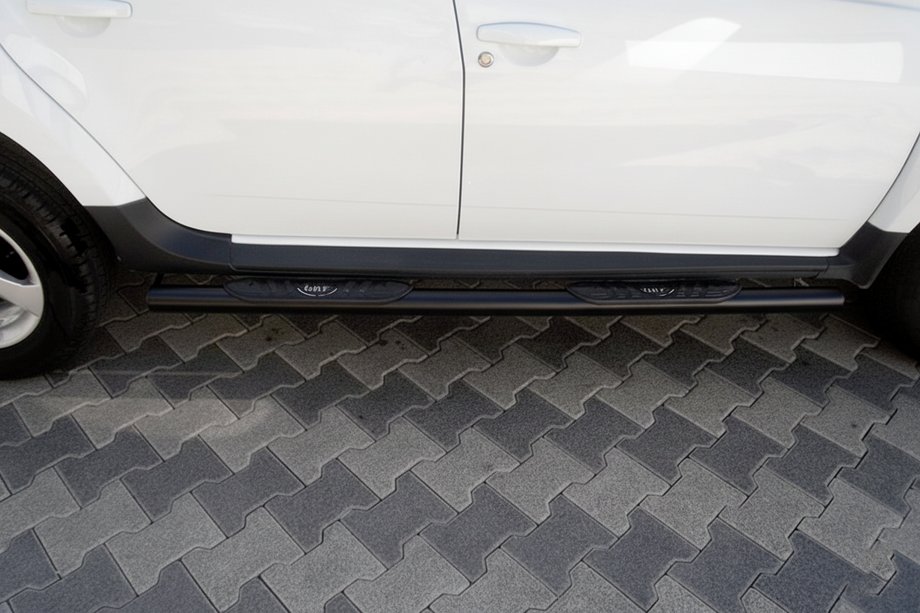 Renault Duster 2008–2017 Bare laterale cu insertii Black (2 buc, inox) Image