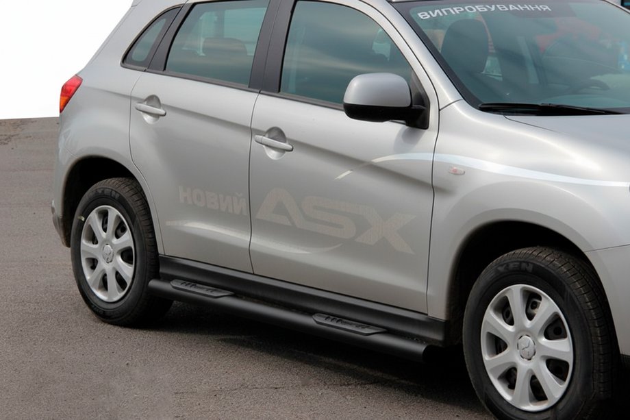 Mitsubishi ASX 2010-2023 Bare Laterale BB002 Negru (2 buc, Otel Inoxidabil) Image
