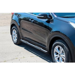 Bare Laterale BB002 Negru (2 buc, Otel Inoxidabil) Kia Sportage 2015-2021 foto 4