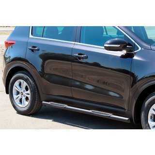 Bare Laterale BB002 Negru (2 buc, Otel Inoxidabil) Kia Sportage 2015-2021 foto 1