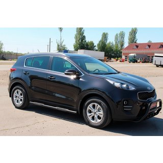 Bare Laterale BB002 Negru (2 buc, Otel Inoxidabil) Kia Sportage 2015-2021 foto 2