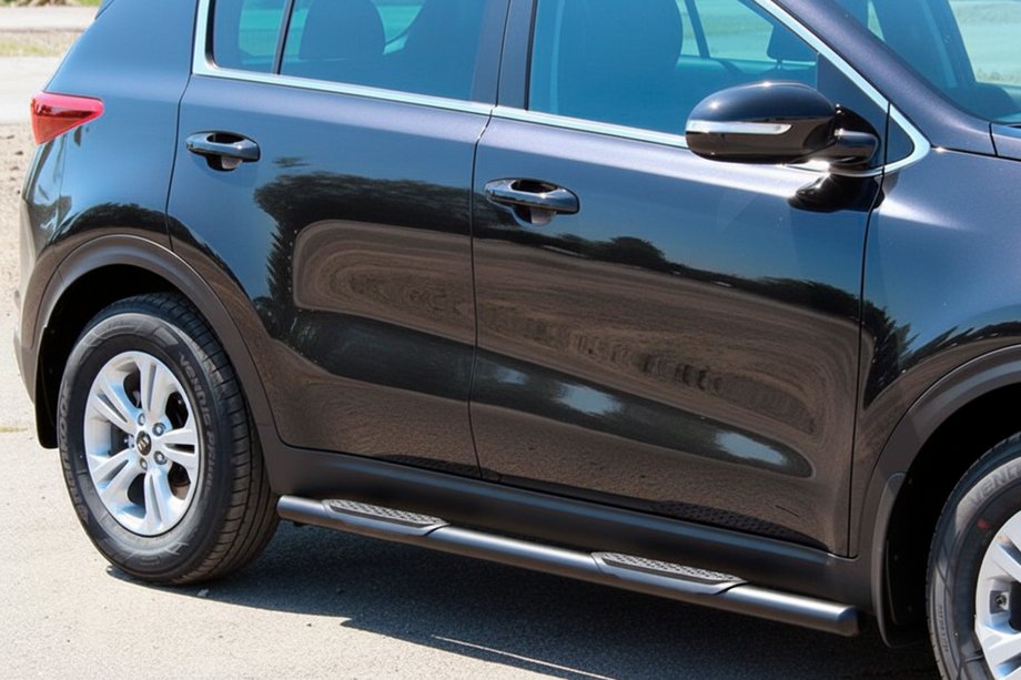 Kia Sportage 2015-2021 Bare Laterale BB002 Negru (2 buc, Otel Inoxidabil) Foto 1