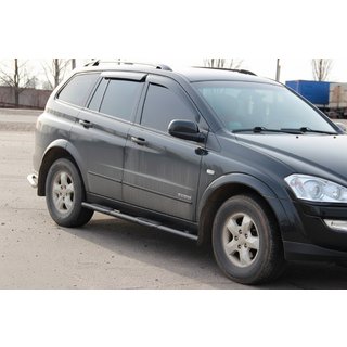 Bare Laterale BB002 Negru (2 buc, Otel Inoxidabil) SsangYong Kyron 2005-2014 foto 2
