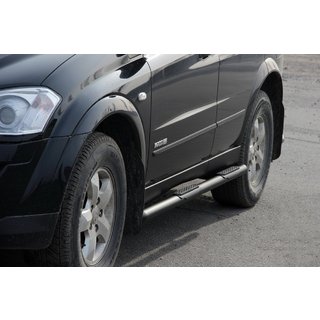 Bare Laterale BB002 Negru (2 buc, Otel Inoxidabil) SsangYong Kyron 2005-2014 foto 1