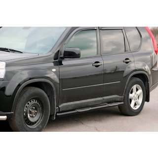 Bare Laterale BB002 Negru (2 buc, Otel Inoxidabil) Nissan X-trail T31 2007-2014 foto 4