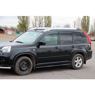 Bare Laterale BB002 Negru (2 buc, Otel Inoxidabil) Nissan X-trail T31 2007-2014 foto 3