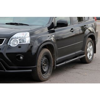 Bare Laterale BB002 Negru (2 buc, Otel Inoxidabil) Nissan X-trail T31 2007-2014 foto 2
