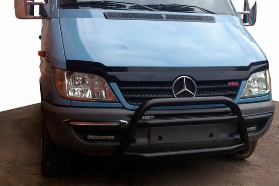 Mercedes Sprinter W901/902/903/904/905 1995–2006 Bullbar WT022 Negru (Otel Inoxidabil) Image