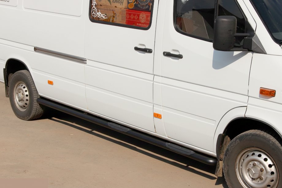 Mercedes Sprinter W901/902/903/904/905 1995–2006 Bare Laterale Black (2 buc, Otel Inoxidabil) Foto 1