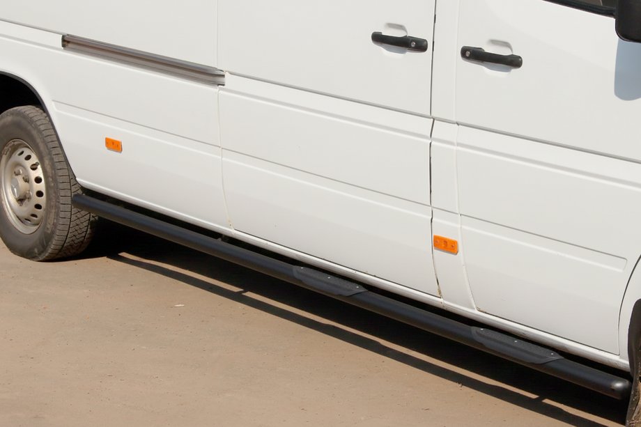Volkswagen LT 1995-2006 Bare Laterale Black (2 buc, Otel Inoxidabil) Ampatament lung, Ø60 Foto 4
