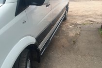 Mercedes Sprinter W907/W910 2018- Bare Laterale Black (2 buc, Otel Inoxidabil) foto 1