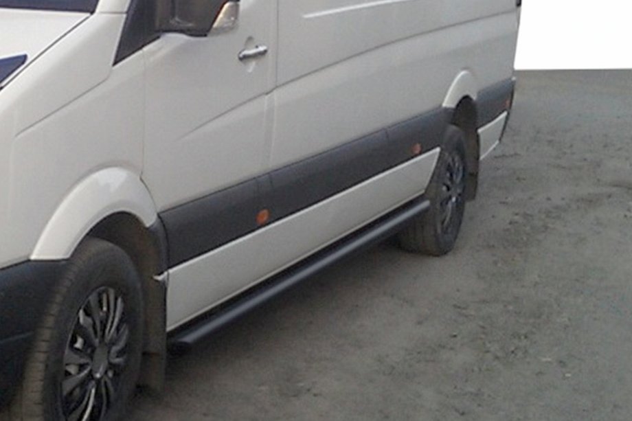 Mercedes Sprinter W907/W910 2018- Bare Laterale Black (2 buc, Otel Inoxidabil) d60, Lung-ExtraLung Foto 3