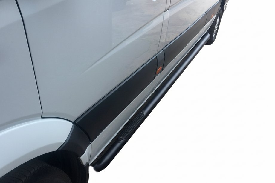 Mercedes Sprinter W907/W910 2018- Bare Laterale Black (2 buc, Otel Inoxidabil) d60, Lung-ExtraLung Foto 2