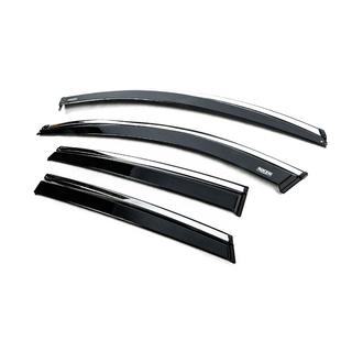 Deflectoare geamuri cu ornament cromat (4 buc, Niken) foto 2