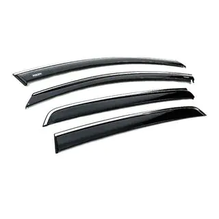 Deflectoare geamuri cu ornament cromat (HB, 4 buc, Niken) foto 4