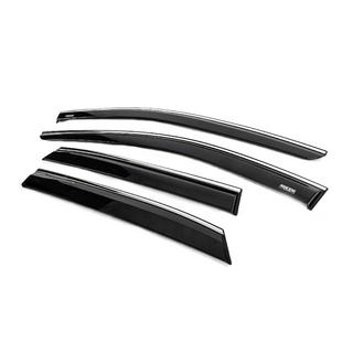 Deflectoare geamuri cu ornament cromat (4 buc, Niken) Nissan Qashqai 2021- foto 2