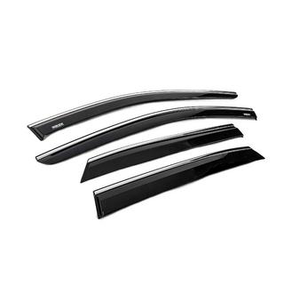 Deflectoare geamuri cu ornament cromat (4 buc, Niken) Nissan Qashqai 2021- foto 3