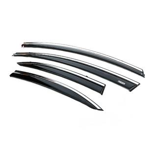 Deflectoare geamuri cu ornament cromat (4 buc, Niken) Honda Civic Sedan VIII 2006-2011 foto 2