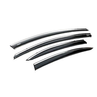 Deflectoare geamuri cu ornament cromat (4 buc, Niken) Honda Civic Sedan VIII 2006-2011 foto 3