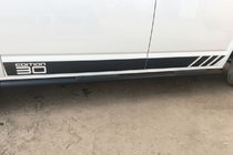 Volkswagen T5 Transporter 2003-2010 Bare Laterale Black (2 buc, inox) foto 11