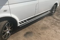 Volkswagen T5 Transporter 2003-2010 Bare Laterale Black (2 buc, inox) foto 5