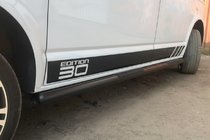 Volkswagen T5 Multivan 2003–2010 Bare Laterale Black (2 buc, inox) foto 6